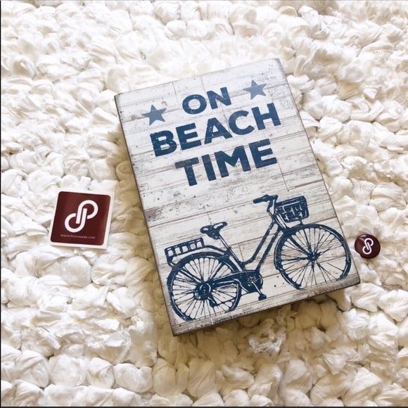 Other - On beach time wood wall art 6.5x9